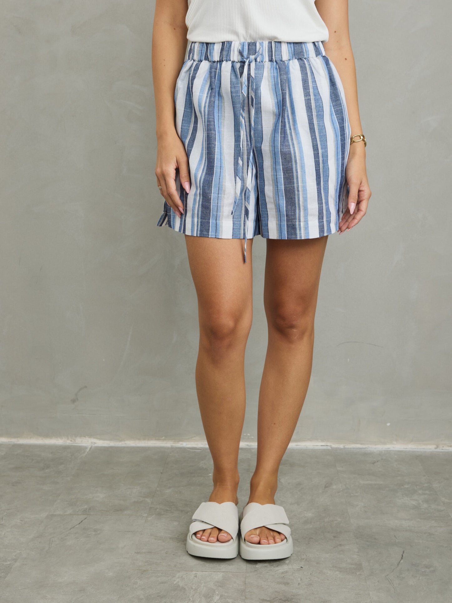 מכנסי פשתן אוטן | כחול