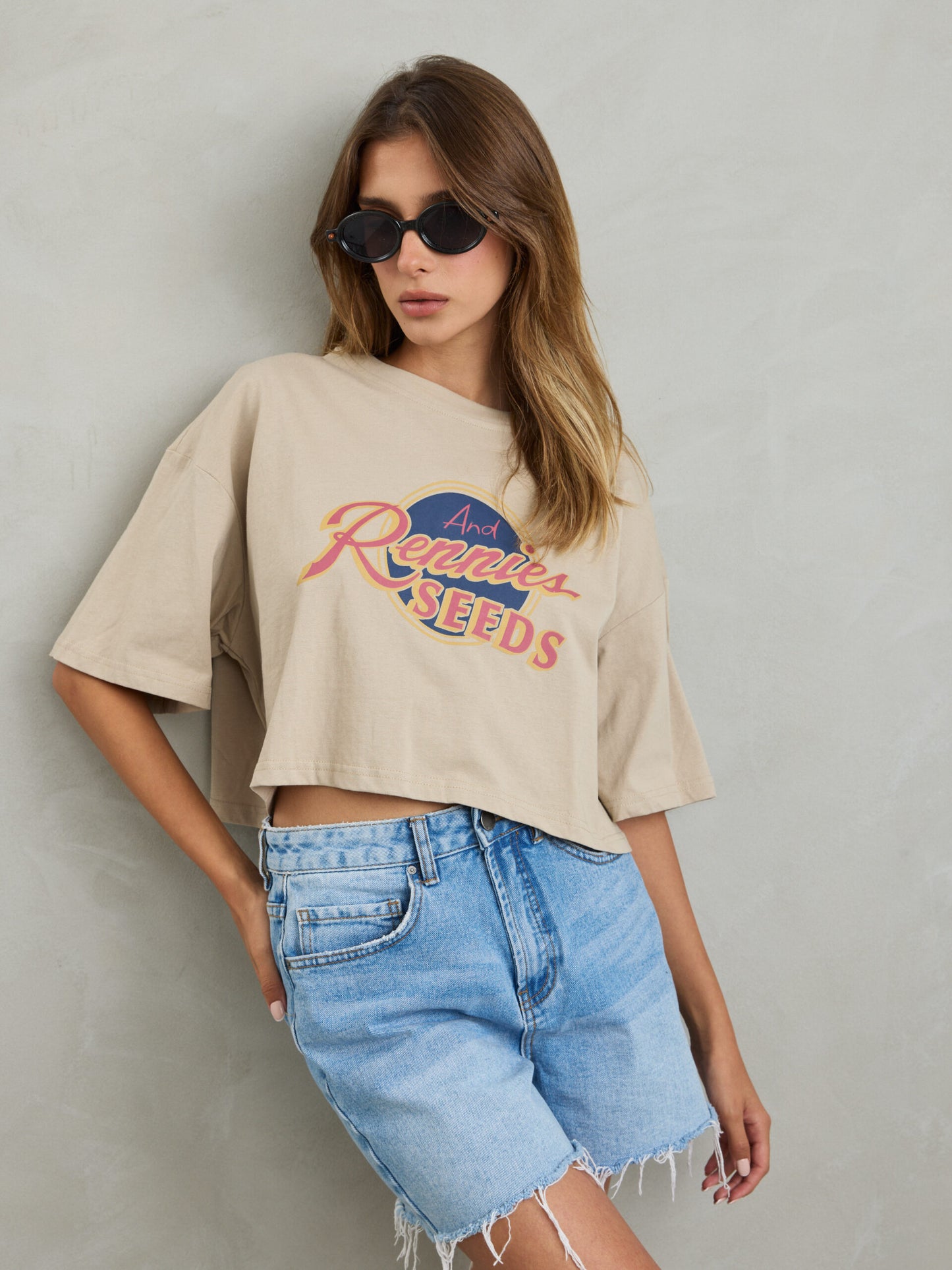 קרופ הדפס  | בז'