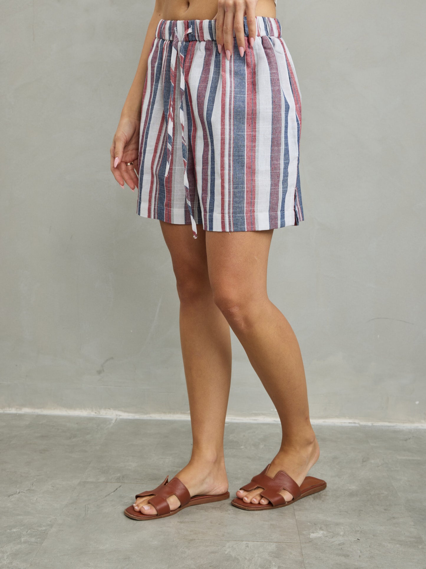 מכנסי פשתן אוטן | בורדו