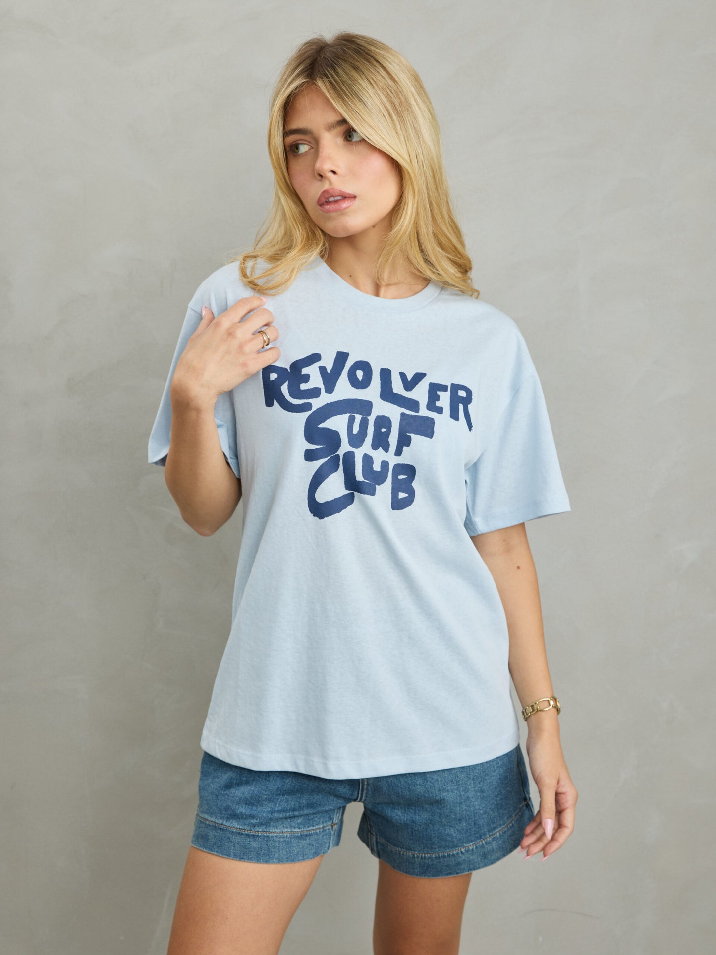 טישירט הדפס  קלאב | כחול