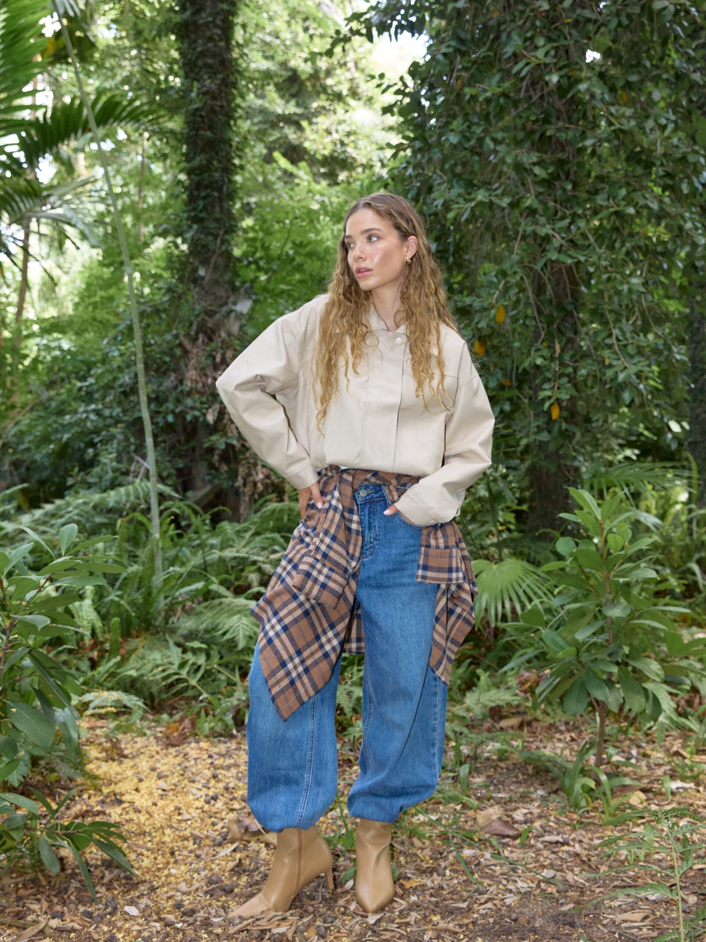 ג'קט דמוי עור בונו | בז'