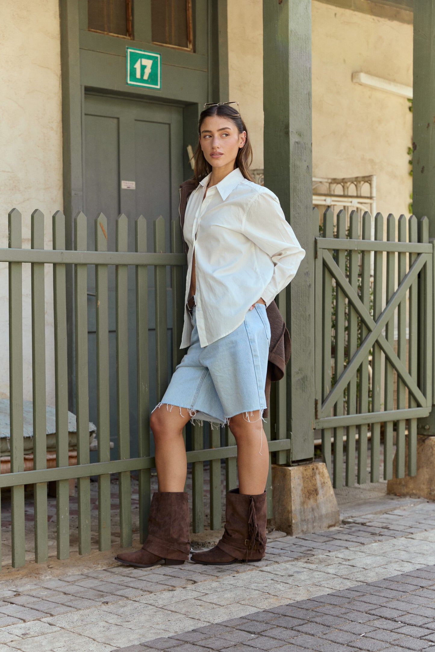 חולצה מכופתרת לונה | לבן