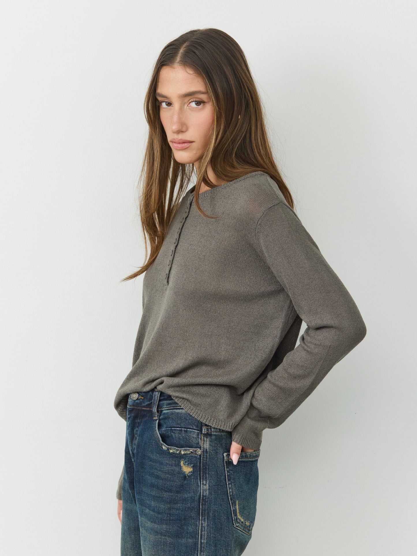 סריג קרלה | אפור כהה