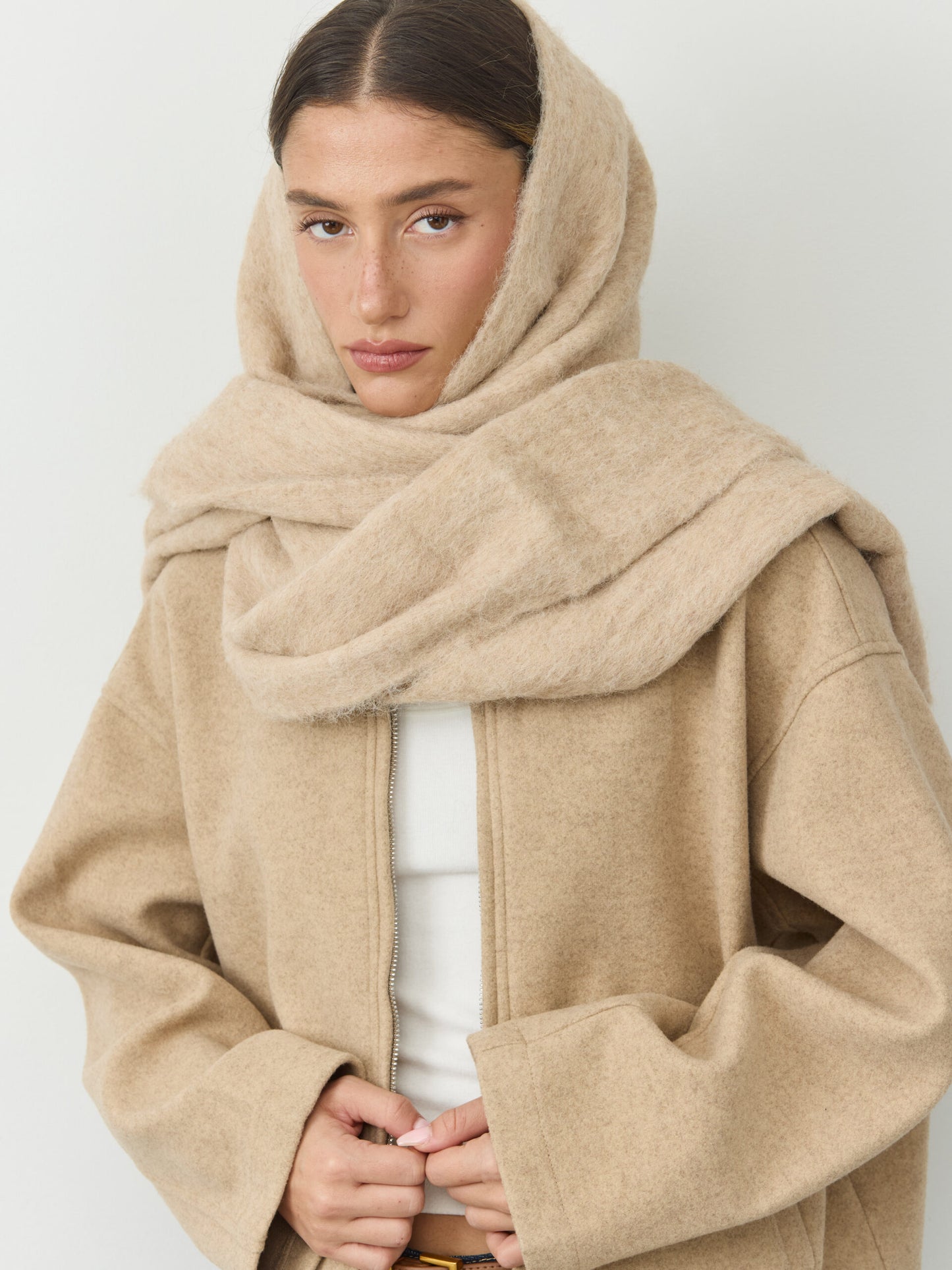 צעיף צמר | חאקי