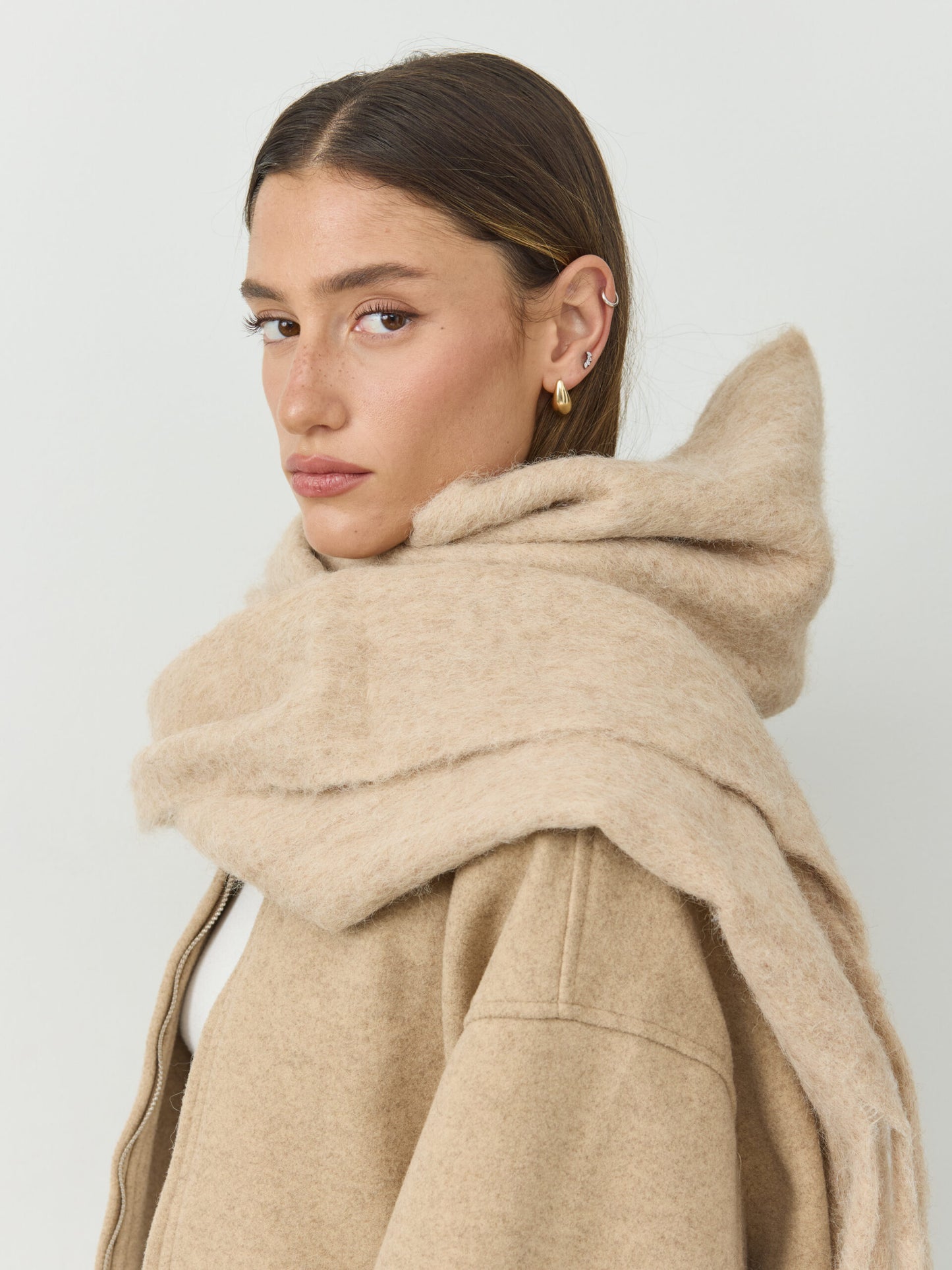 צעיף צמר | חאקי