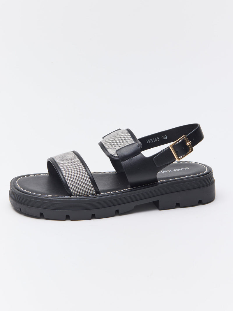 סנדלי רצועות סלינה | שחור