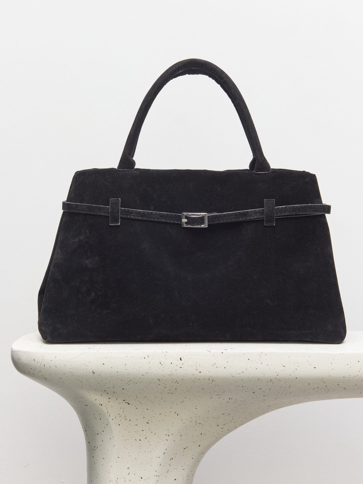 תיק דמוי זמש מרינט | שחור