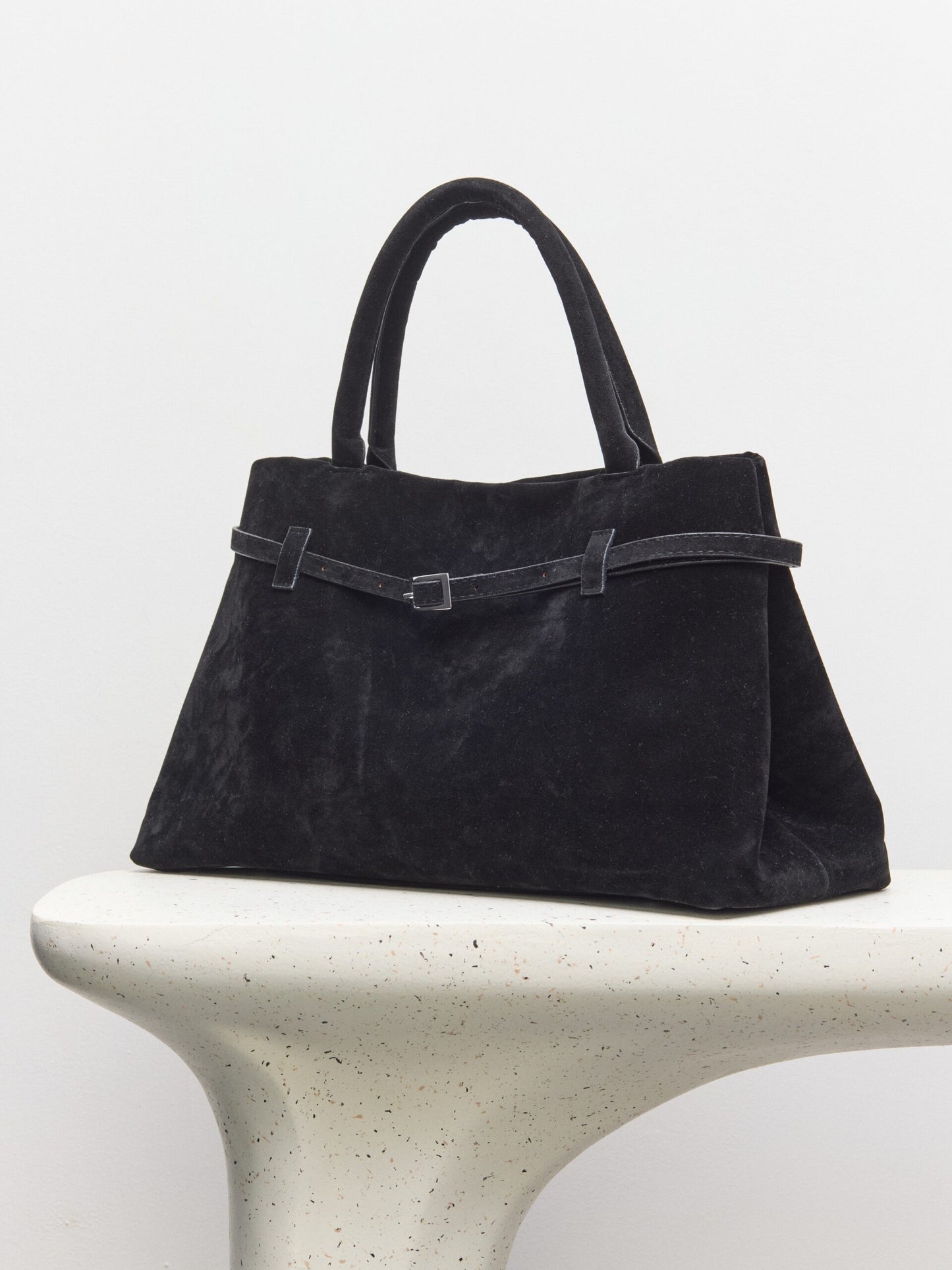 תיק דמוי זמש מרינט | שחור