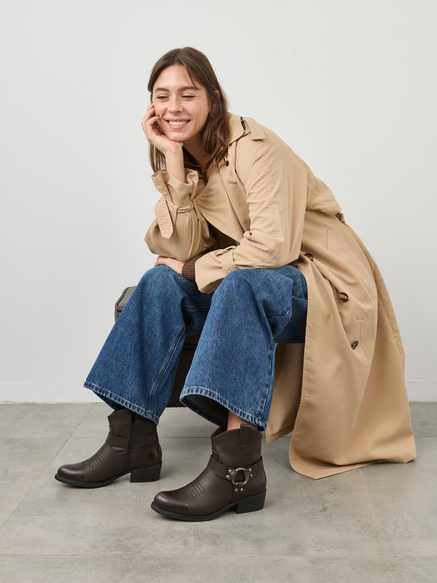 מגפוני בוקרים אבזם ברדלי | חום