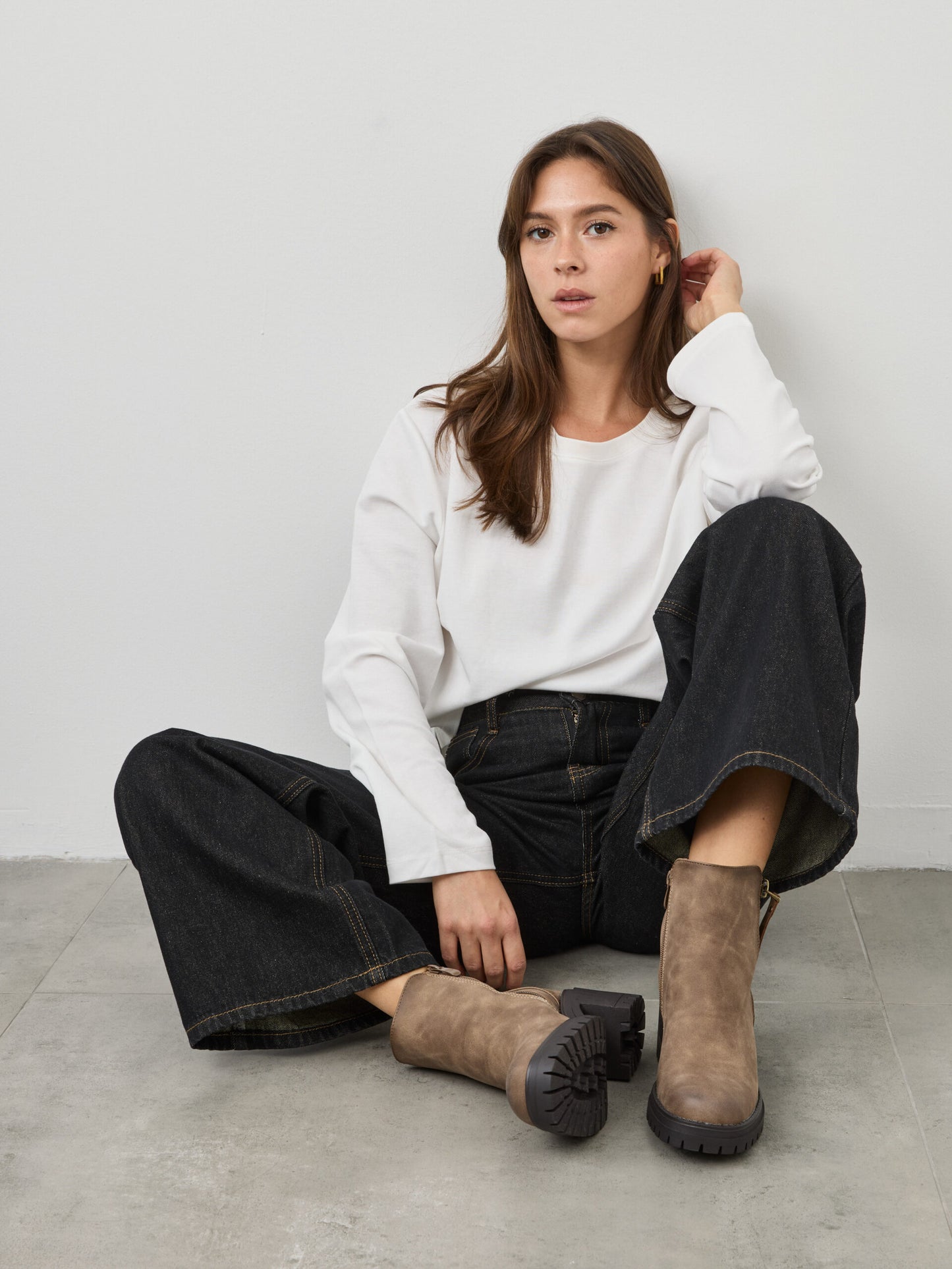 מגפוני סוליית טרקטור  עקב  סיינט | חאקי