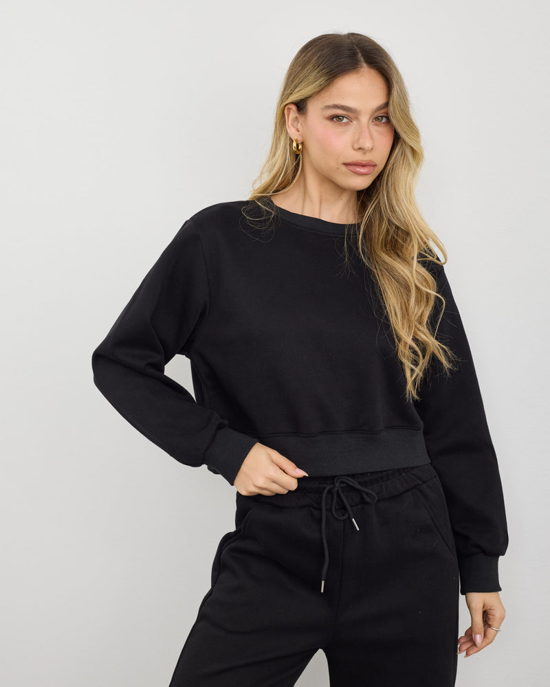 סווטשירט  לוגן | שחור