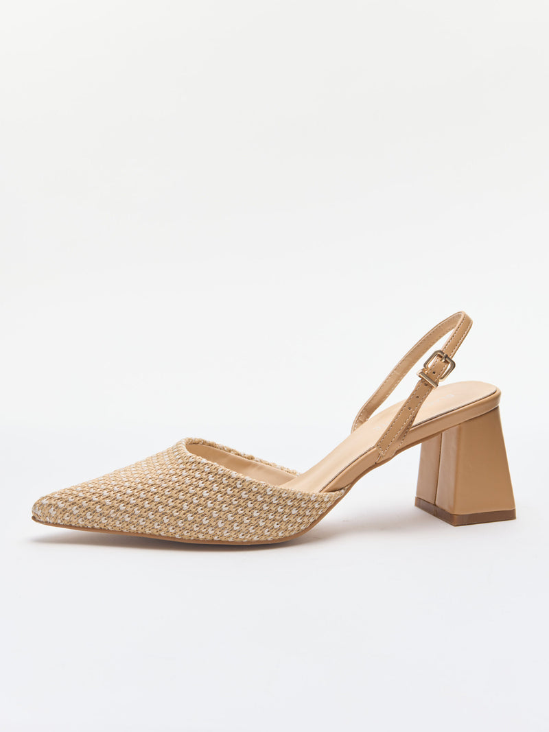 נעלי עקב נולאן | קש