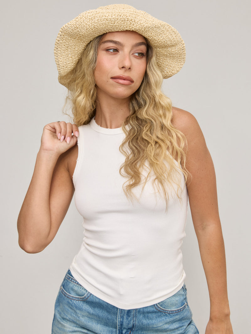 גופיית בייסיק מולי | לבן