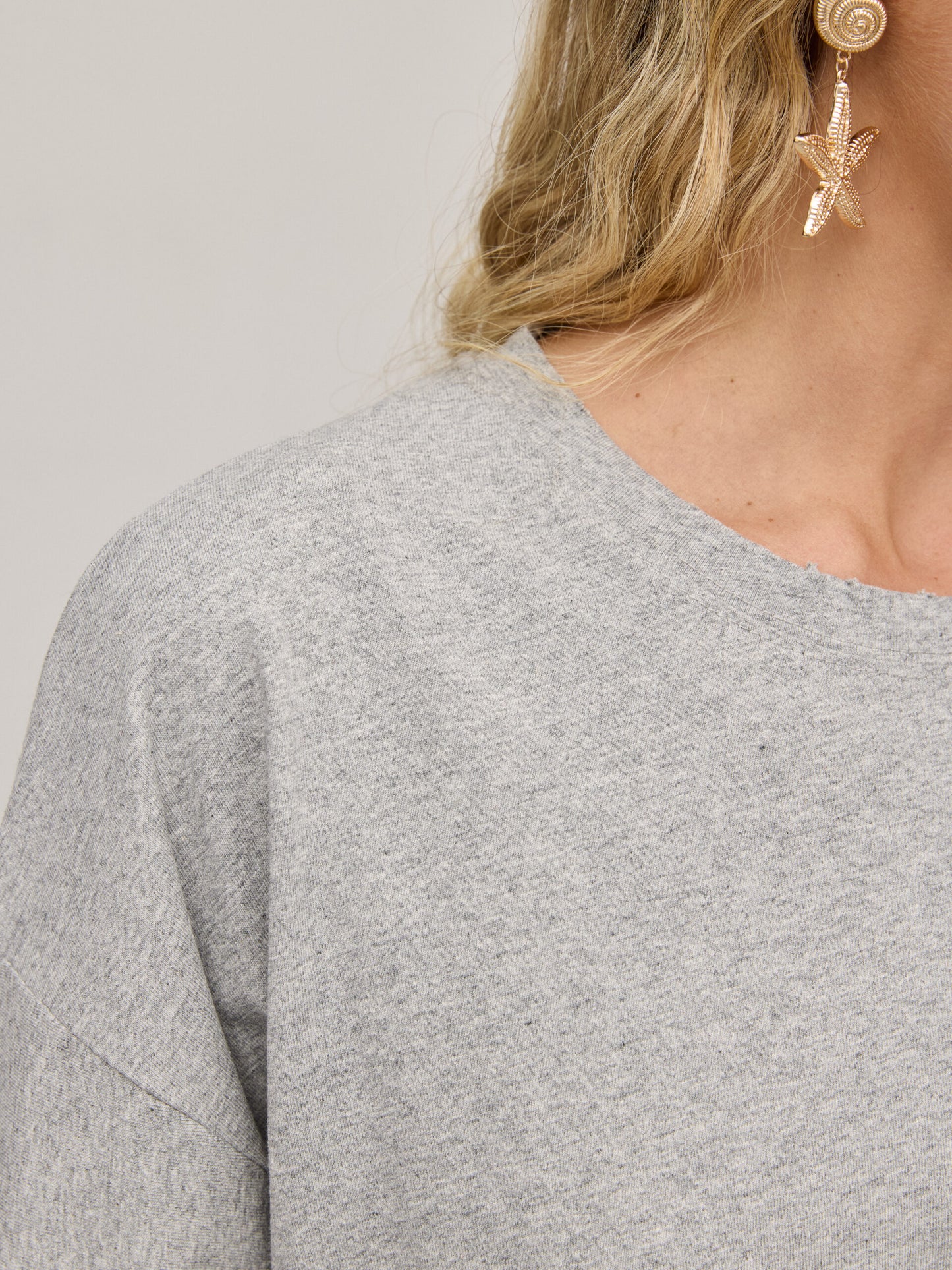 טישירט בייסיק אוברסייז היידן | אפור