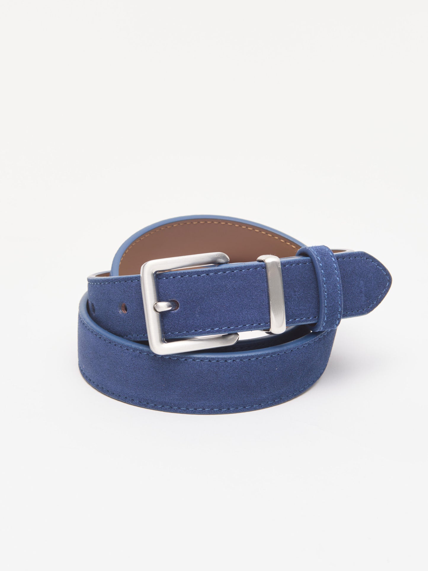 חגורת דמוי זמש סיימון | כחול