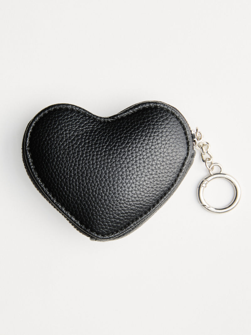 ארנק מחזיק מפתחות בצורת לב | שחור