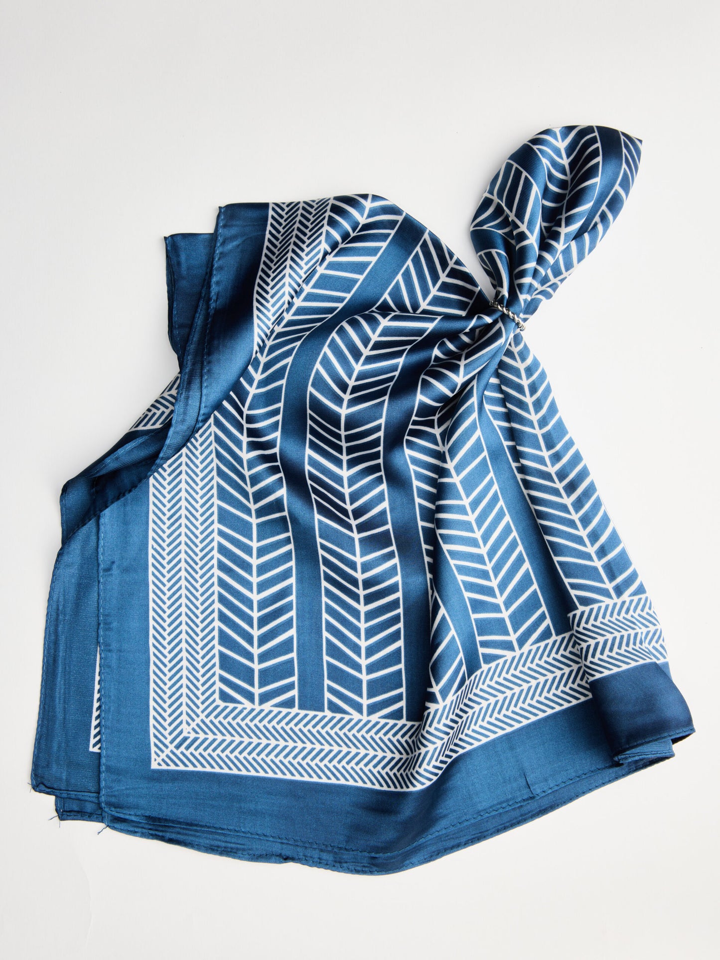 מטפחת הדפס שיבולים I כחול