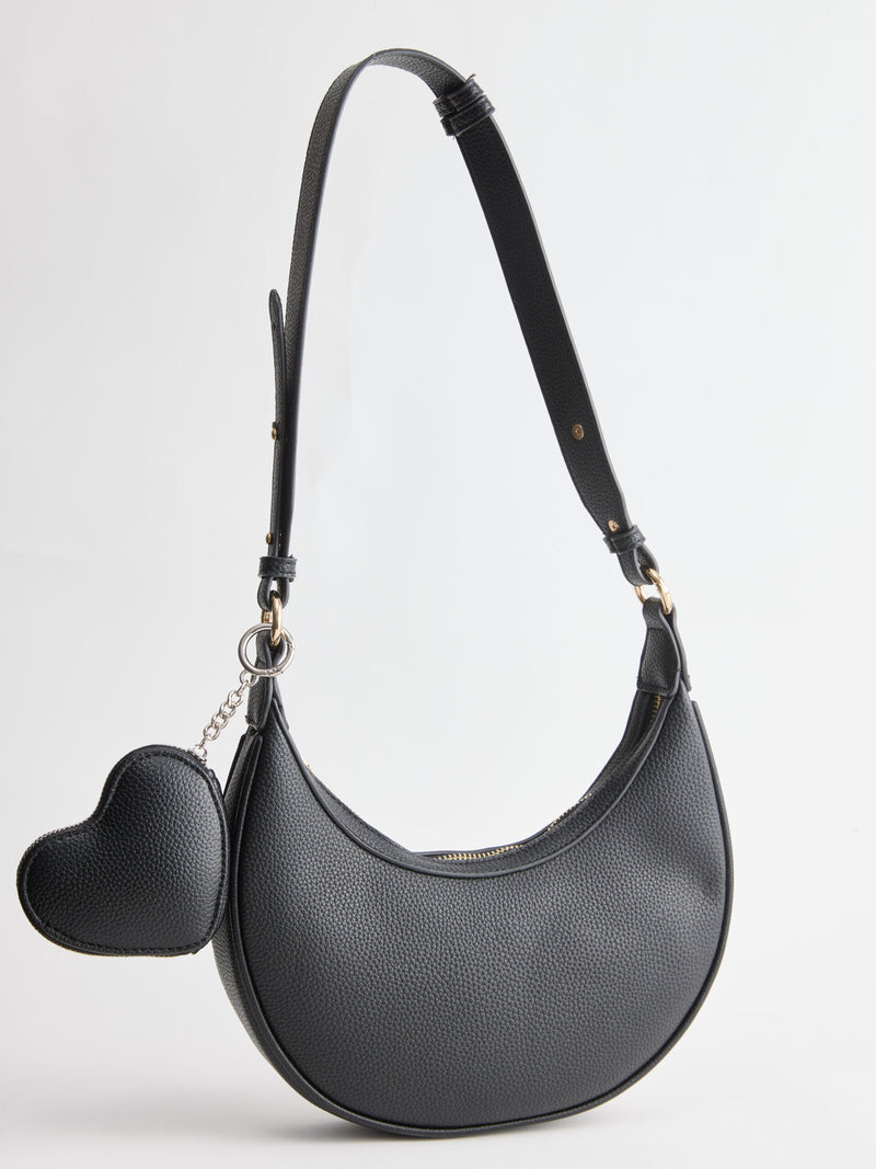 ארנק מחזיק מפתחות בצורת לב | שחור