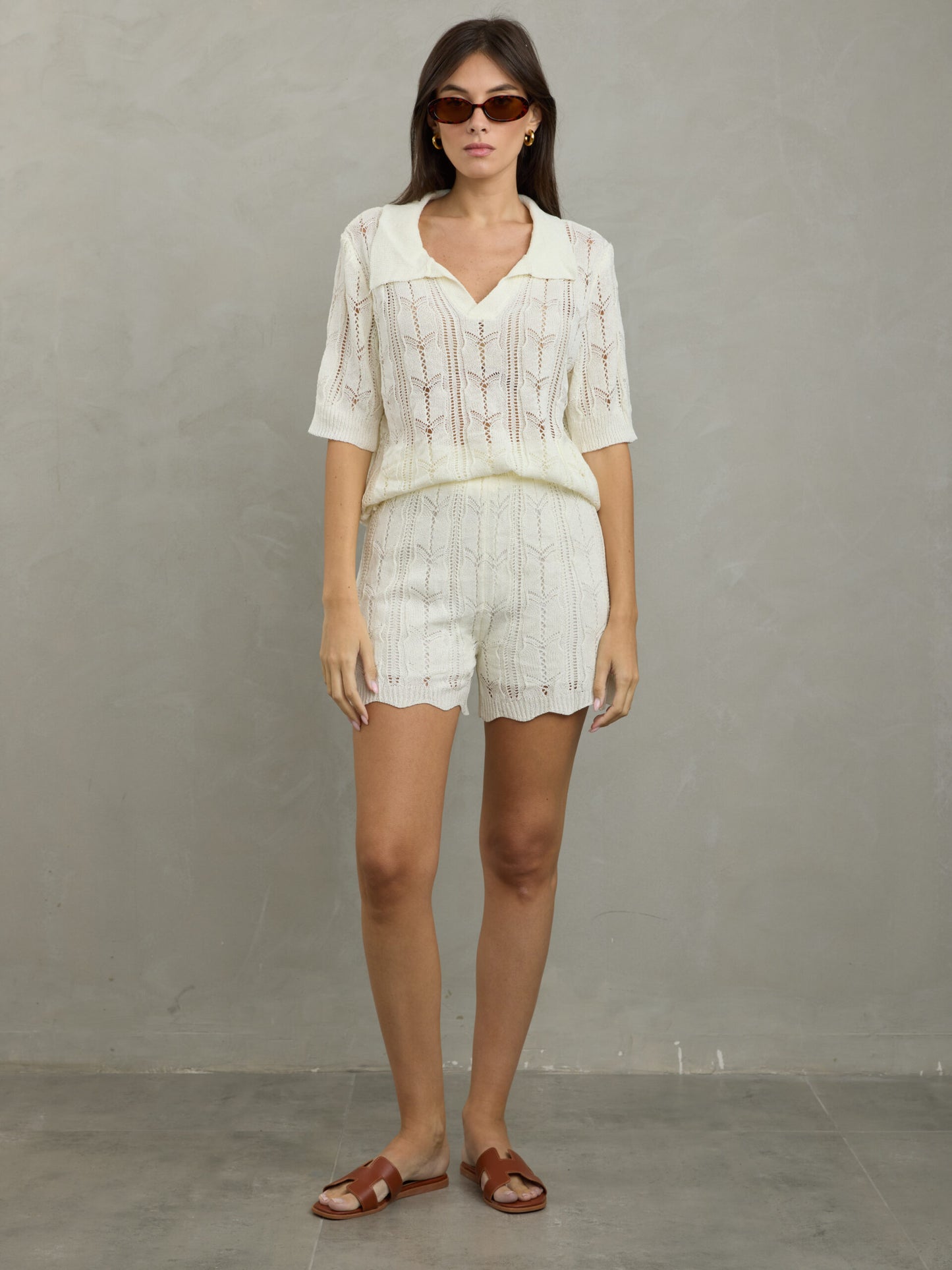 מכנסיים קצרים קרושה קפרי | לבן