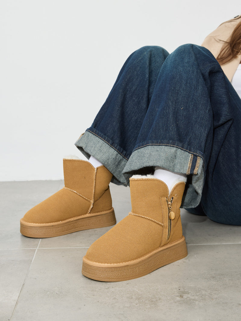 מגפוני פרווה רוכסן ספארק | קאמל