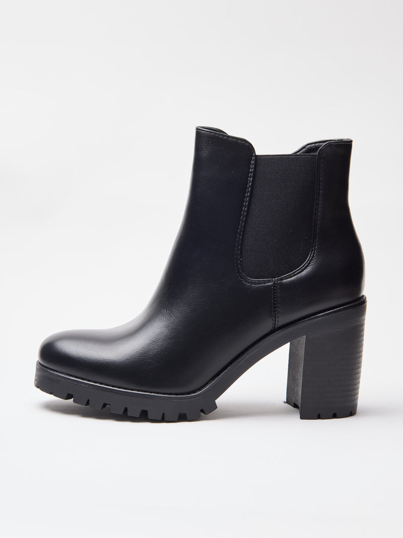 מגפוני עקב סוליית טרקטור דרלין | שחור