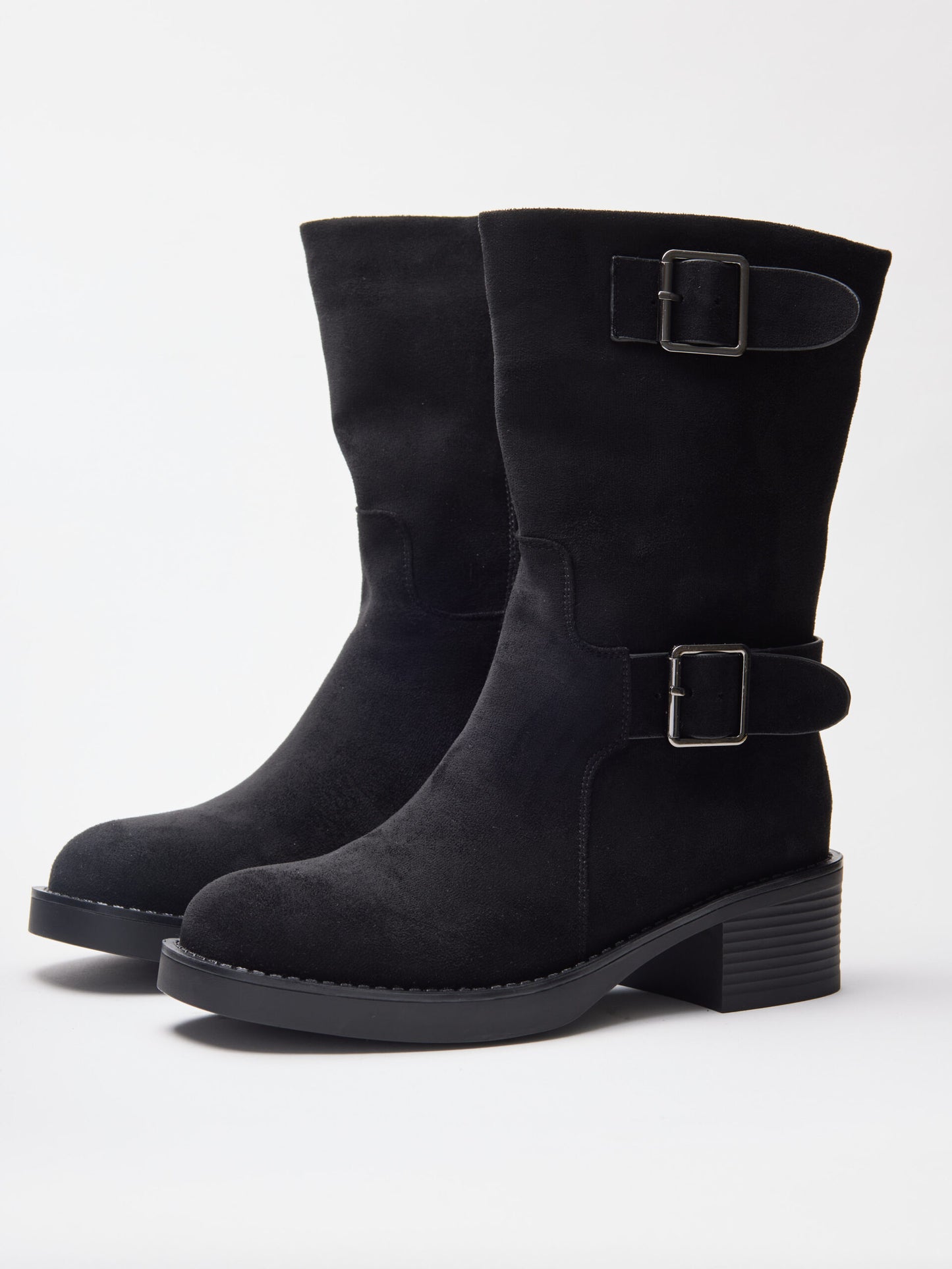 מגפי אבזם איילין | שחור זמש