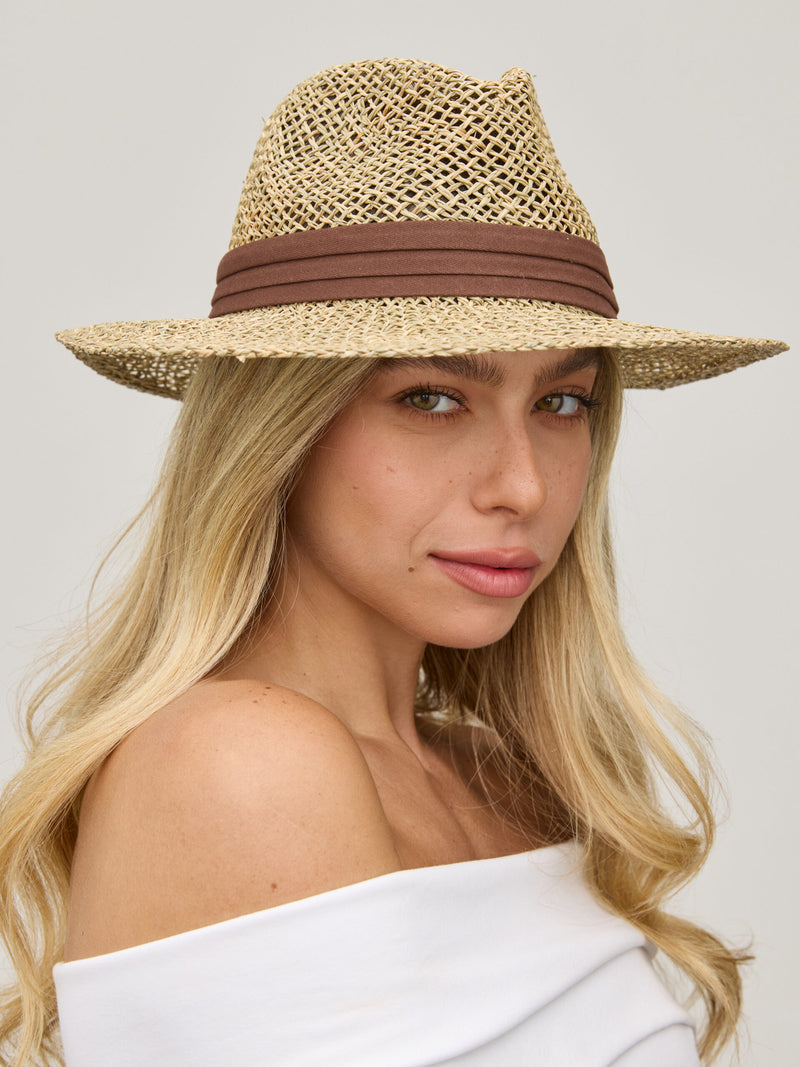 כובע קש לופז | חום