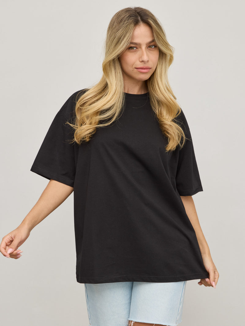 טישירט בייסיק אוברסייז נואלי | שחור