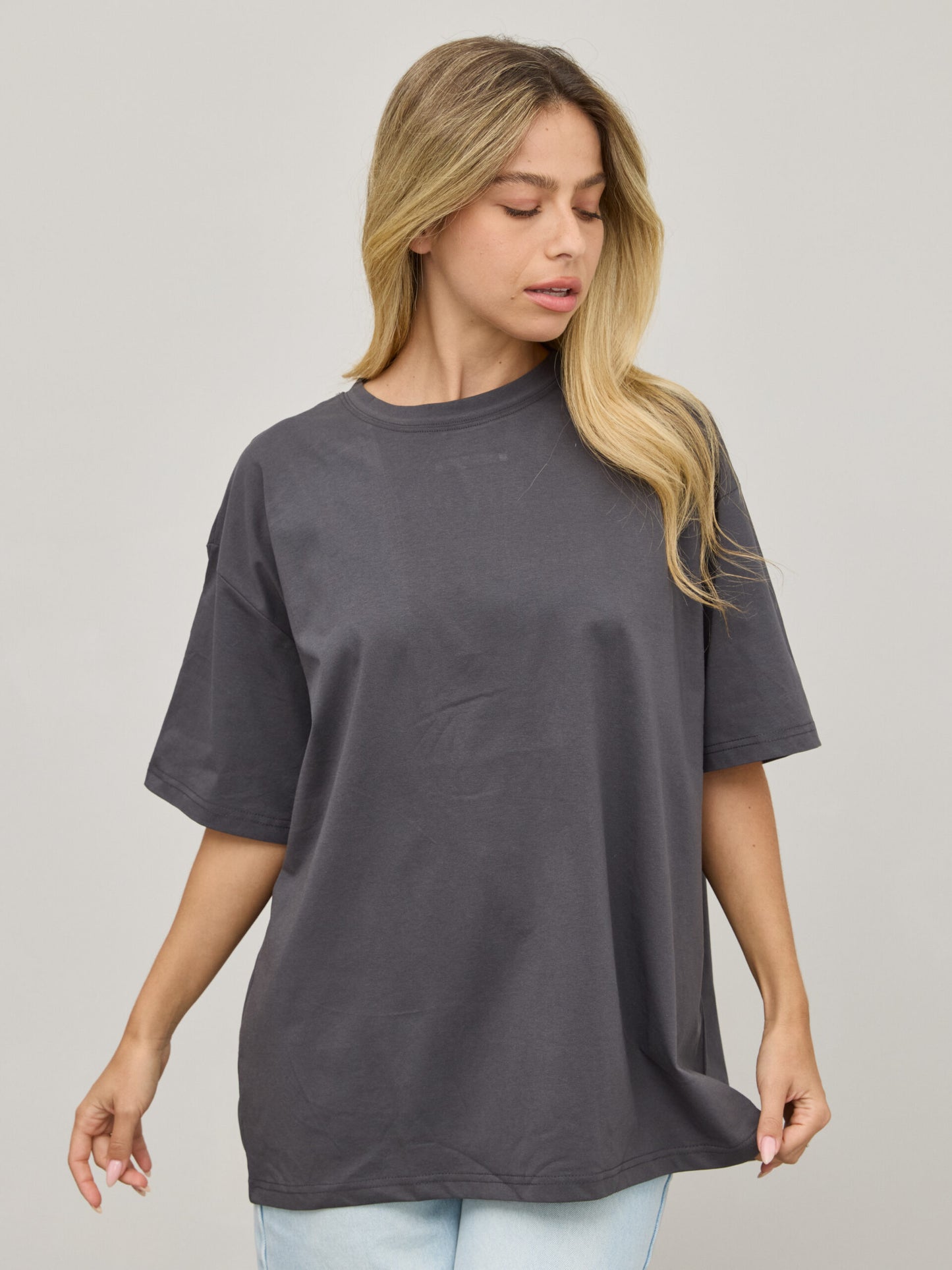 טישירט בייסיק אוברסייז נואלי | אפור