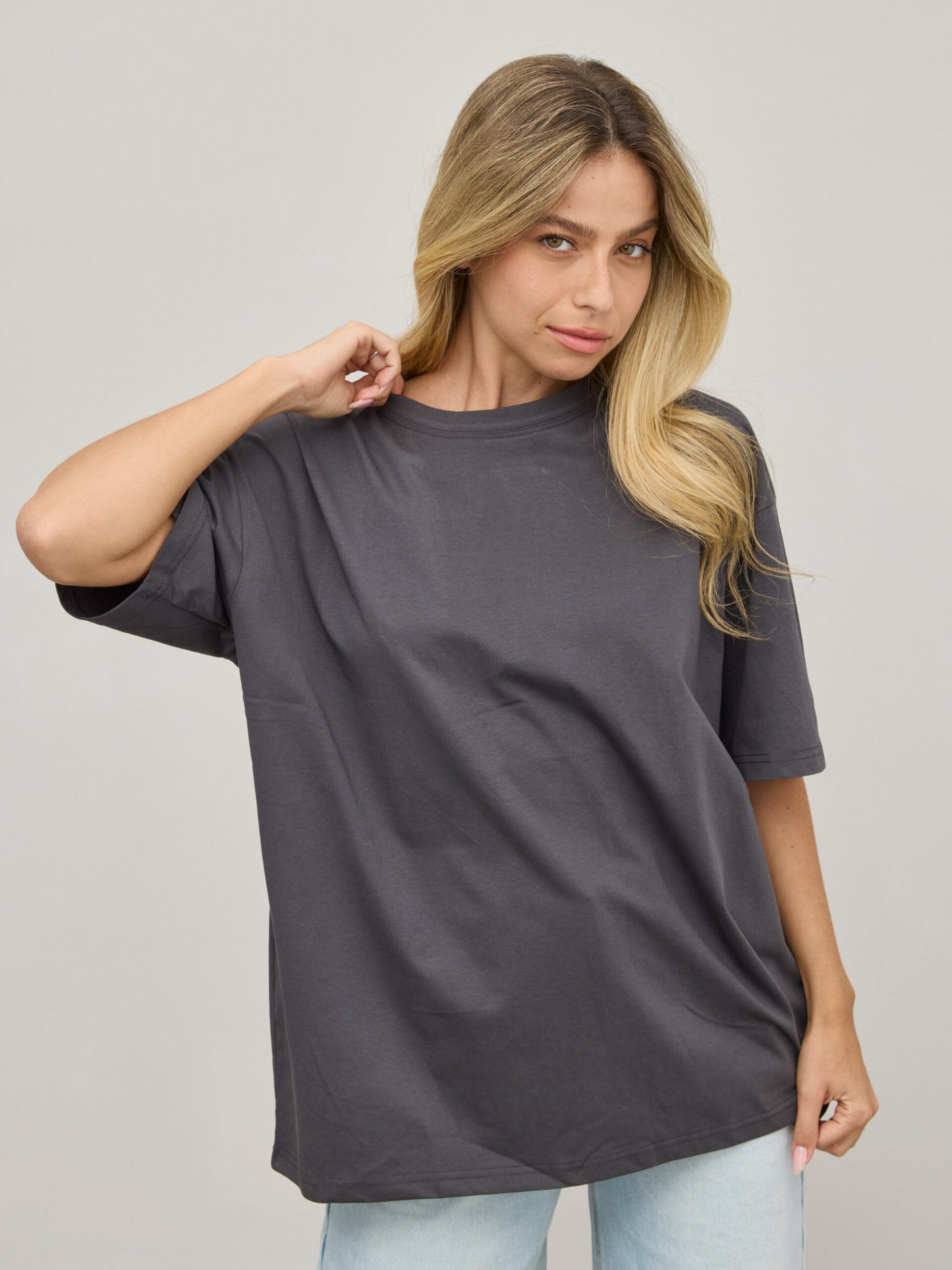 טישירט בייסיק אוברסייז נואלי | אפור