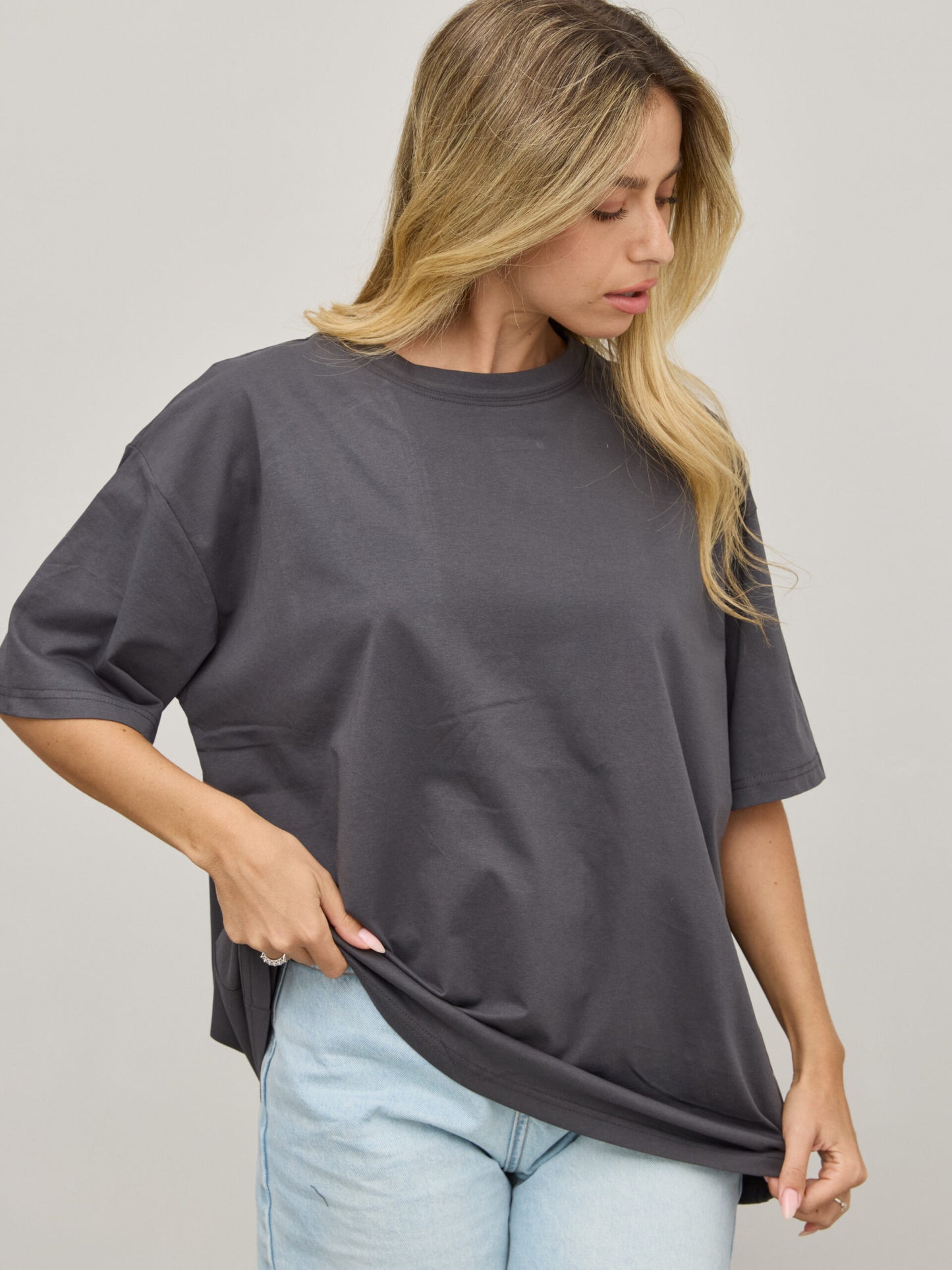 טישירט בייסיק אוברסייז נואלי | אפור