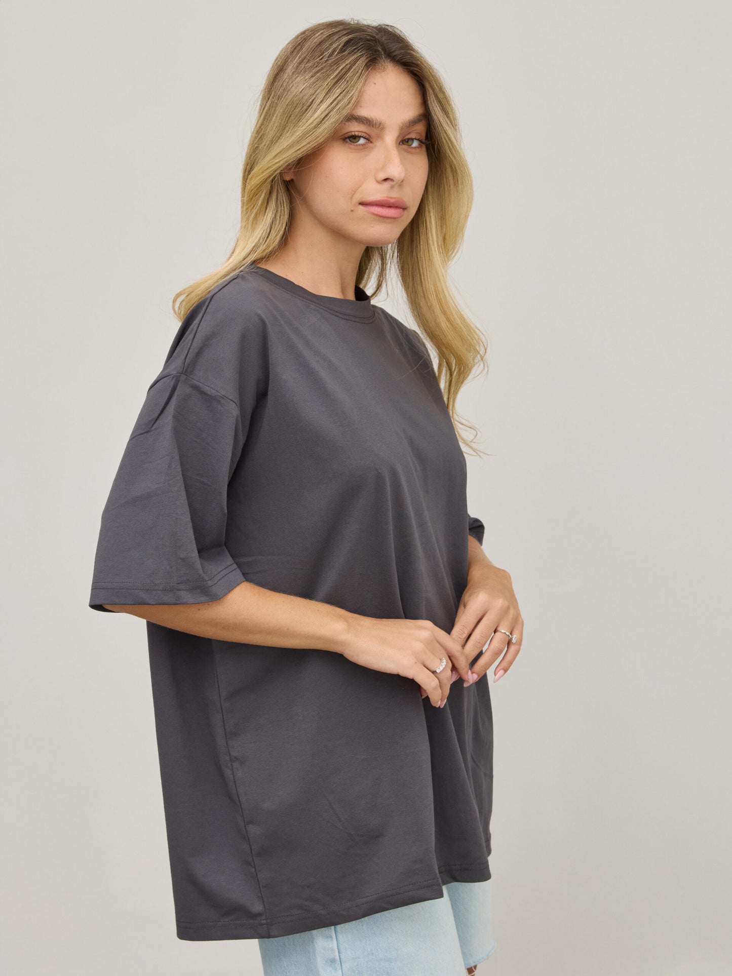 טישירט בייסיק אוברסייז נואלי | אפור