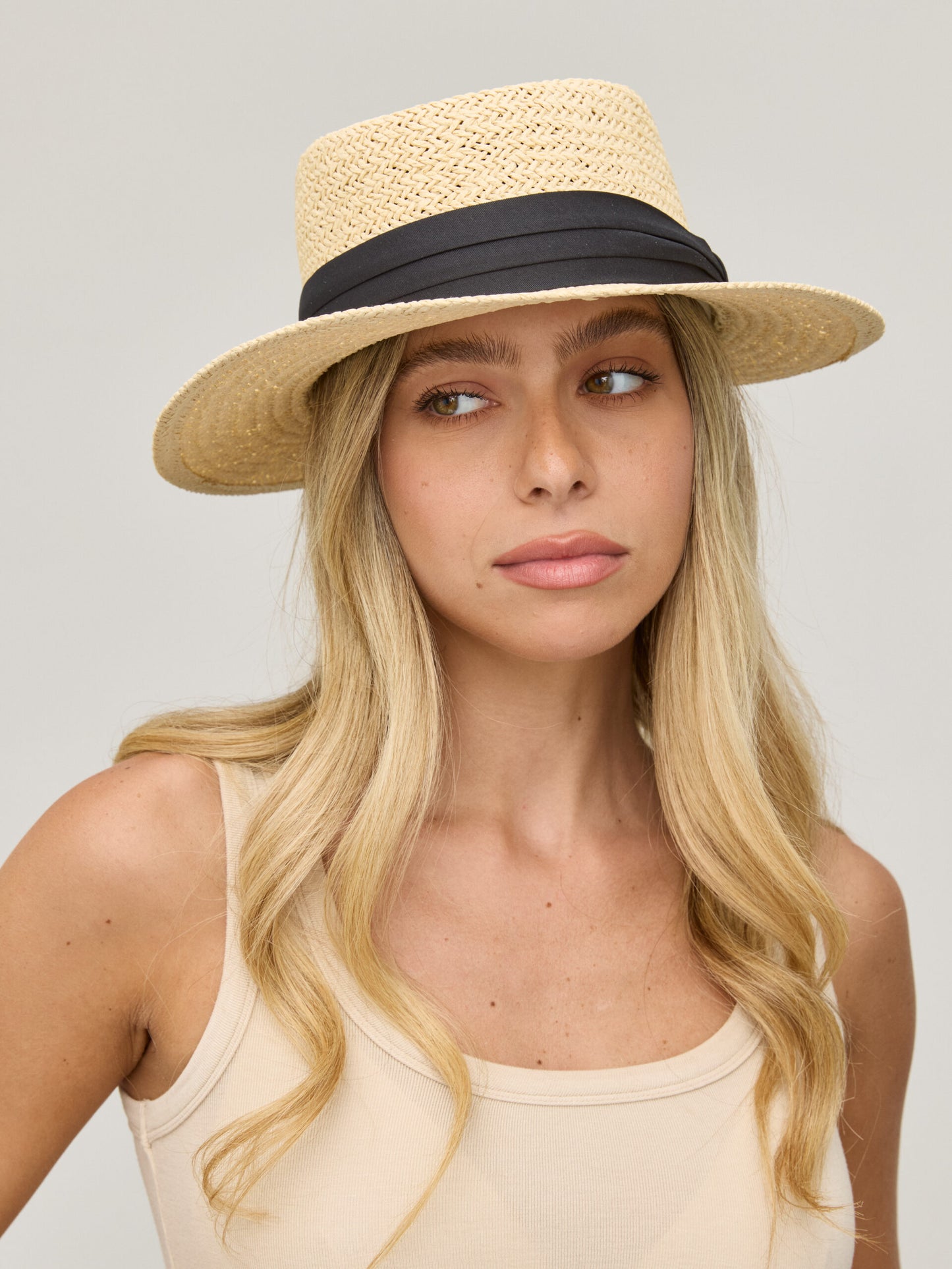 כובע קש אטיאן | בז'