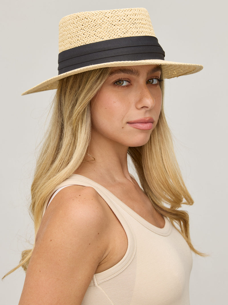 כובע קש אטיאן | בז'