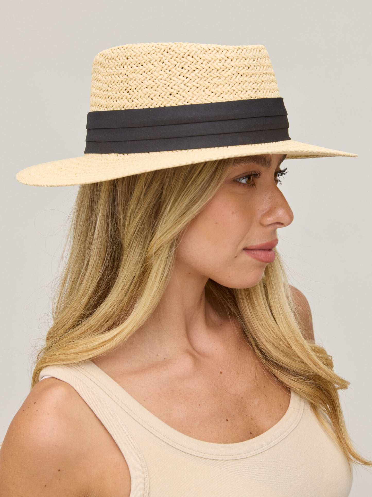 כובע קש אטיאן | בז'