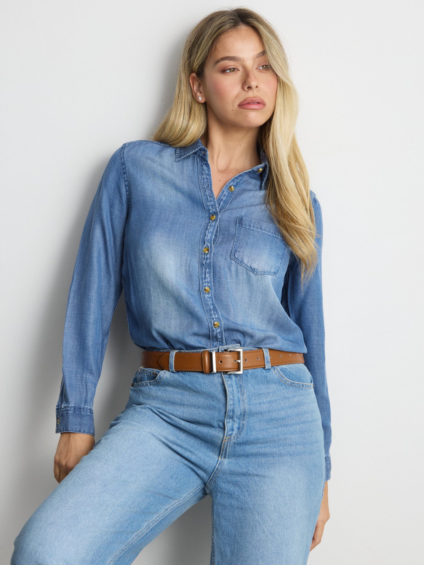 חולצה מכופתרת מנו | כחול