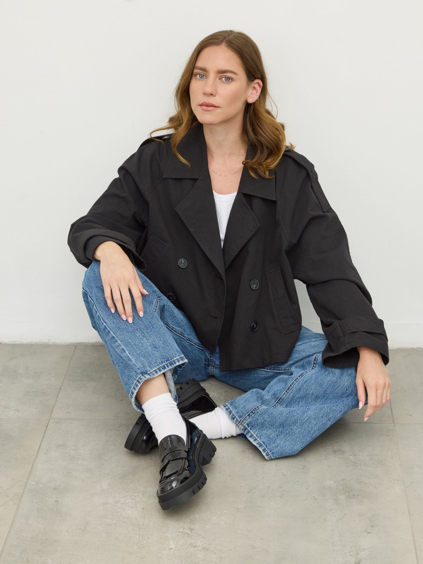 מוקסין פלטפורמה סיילור | שחור לק