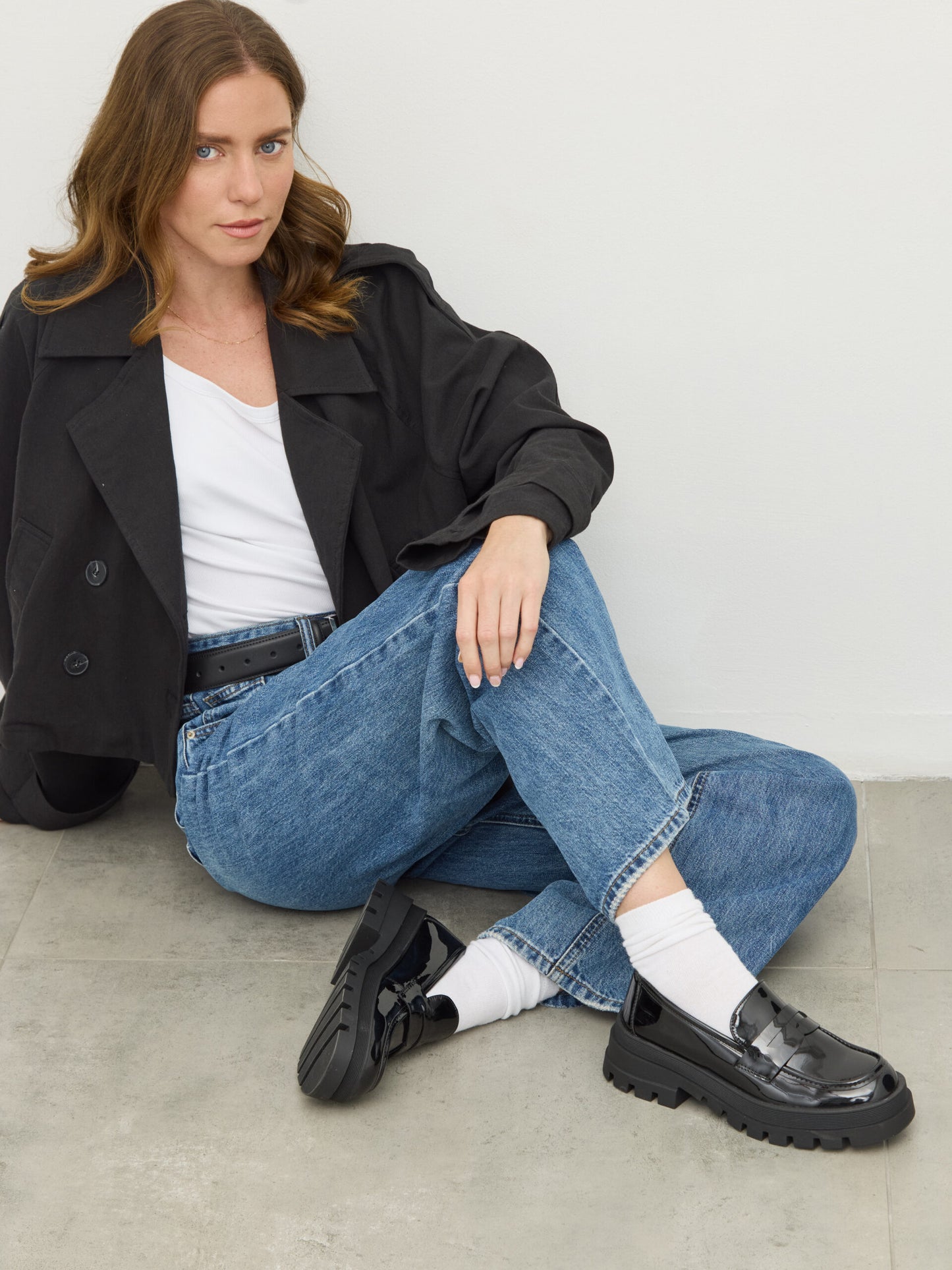 מוקסין פלטפורמה סיילור | שחור לק