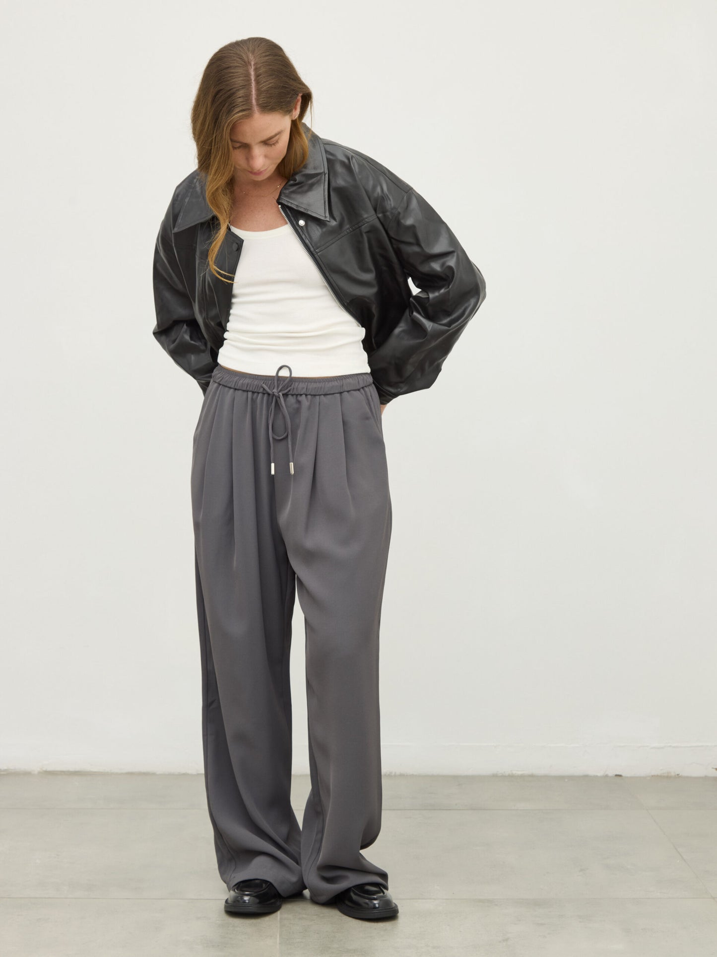 מכנסיים ארוכים זאק | אפור