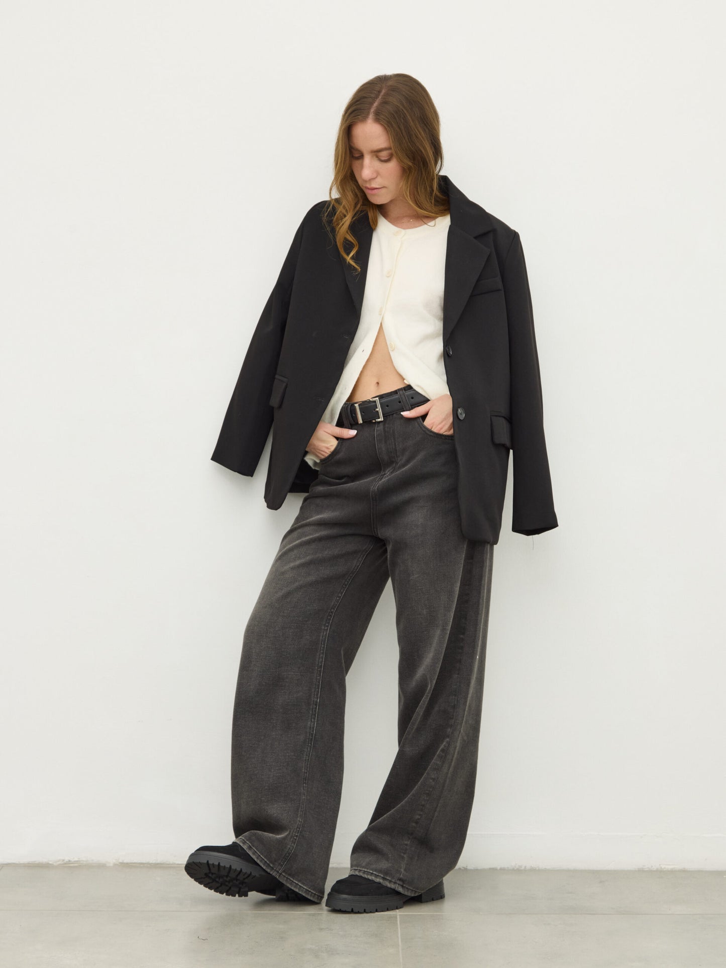 מוקסין דמוי זמש גיטה | שחור