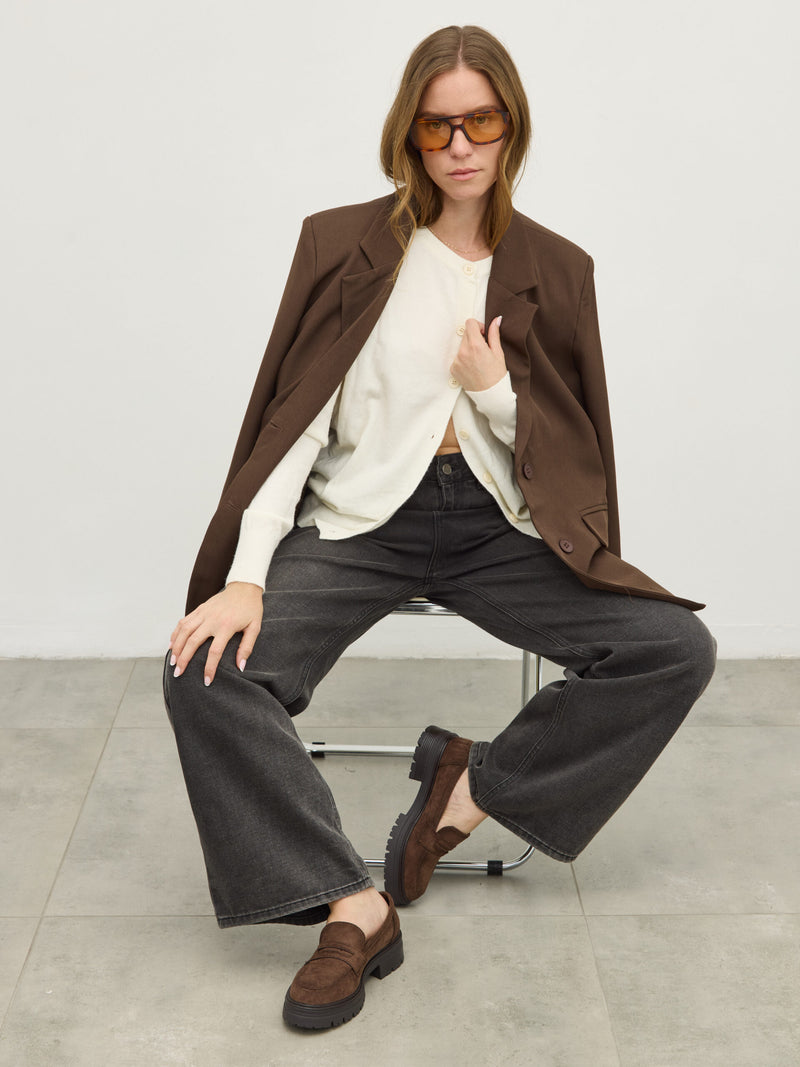 מוקסין דמוי זמש גיטה | חום