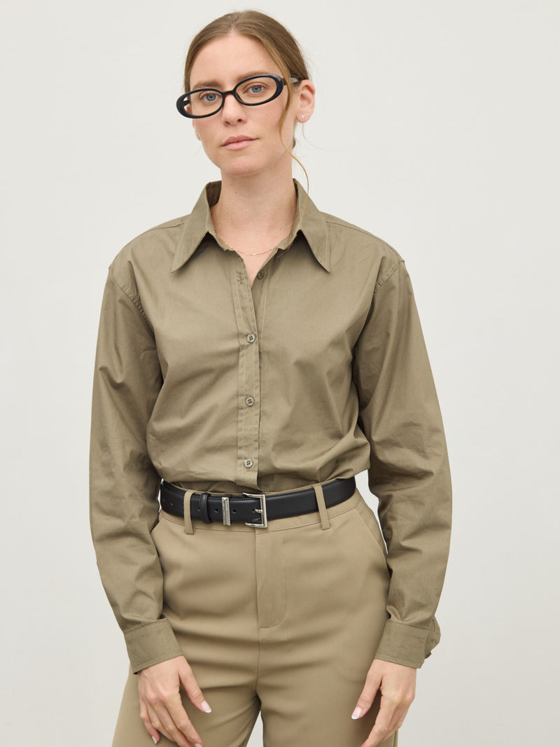 חולצה מכופתרת לונה | ירוק