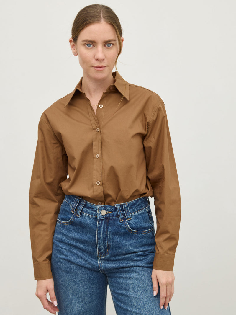 חולצה מכופתרת לונה | חאקי