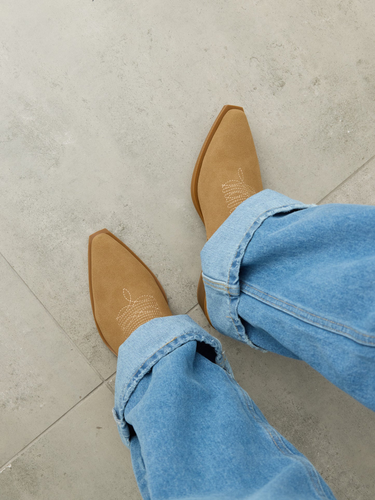 מגפוני בוקרים דמוי זמש בנזי | חאקי