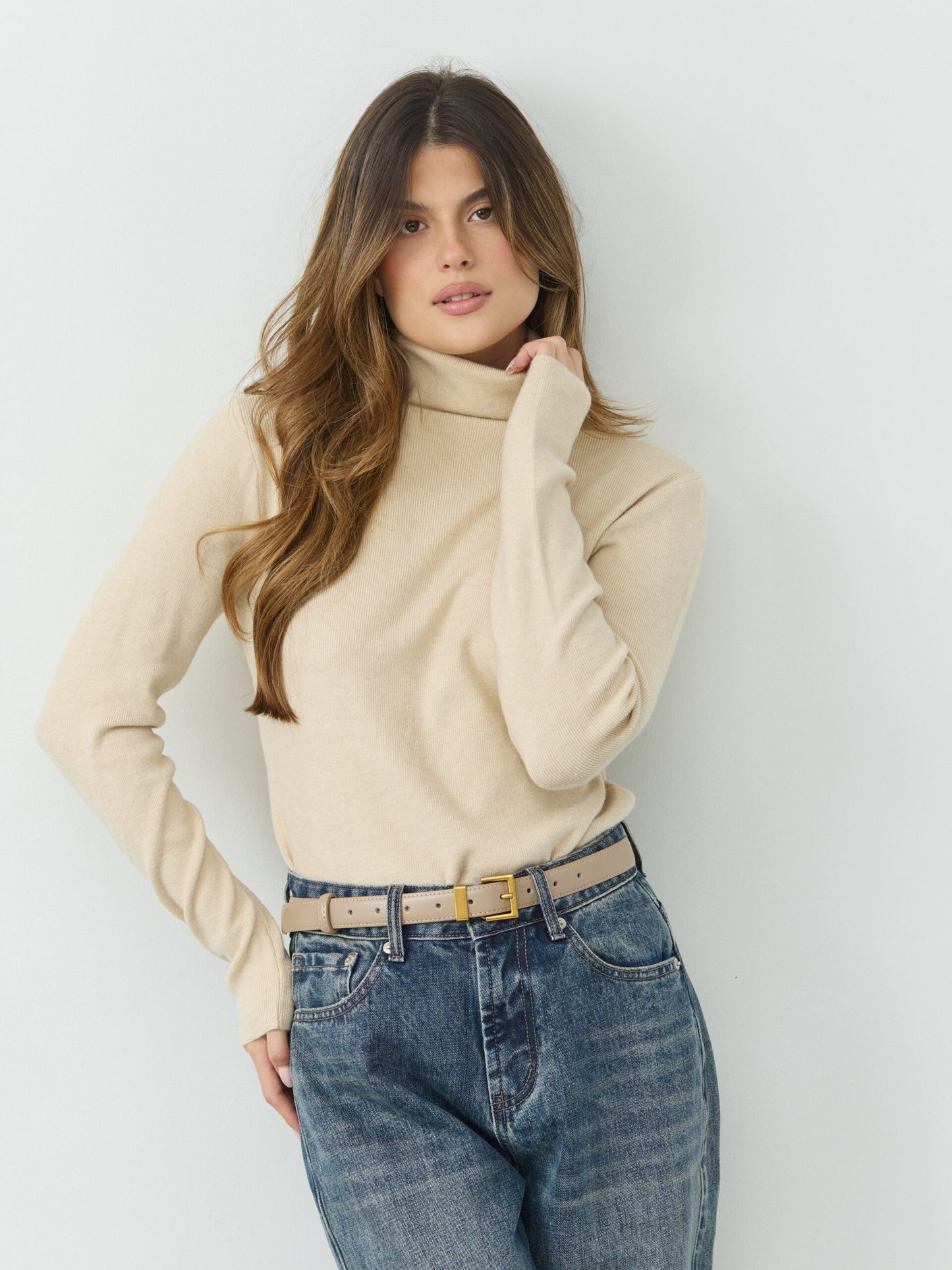 סריג גולף קורט | בז'