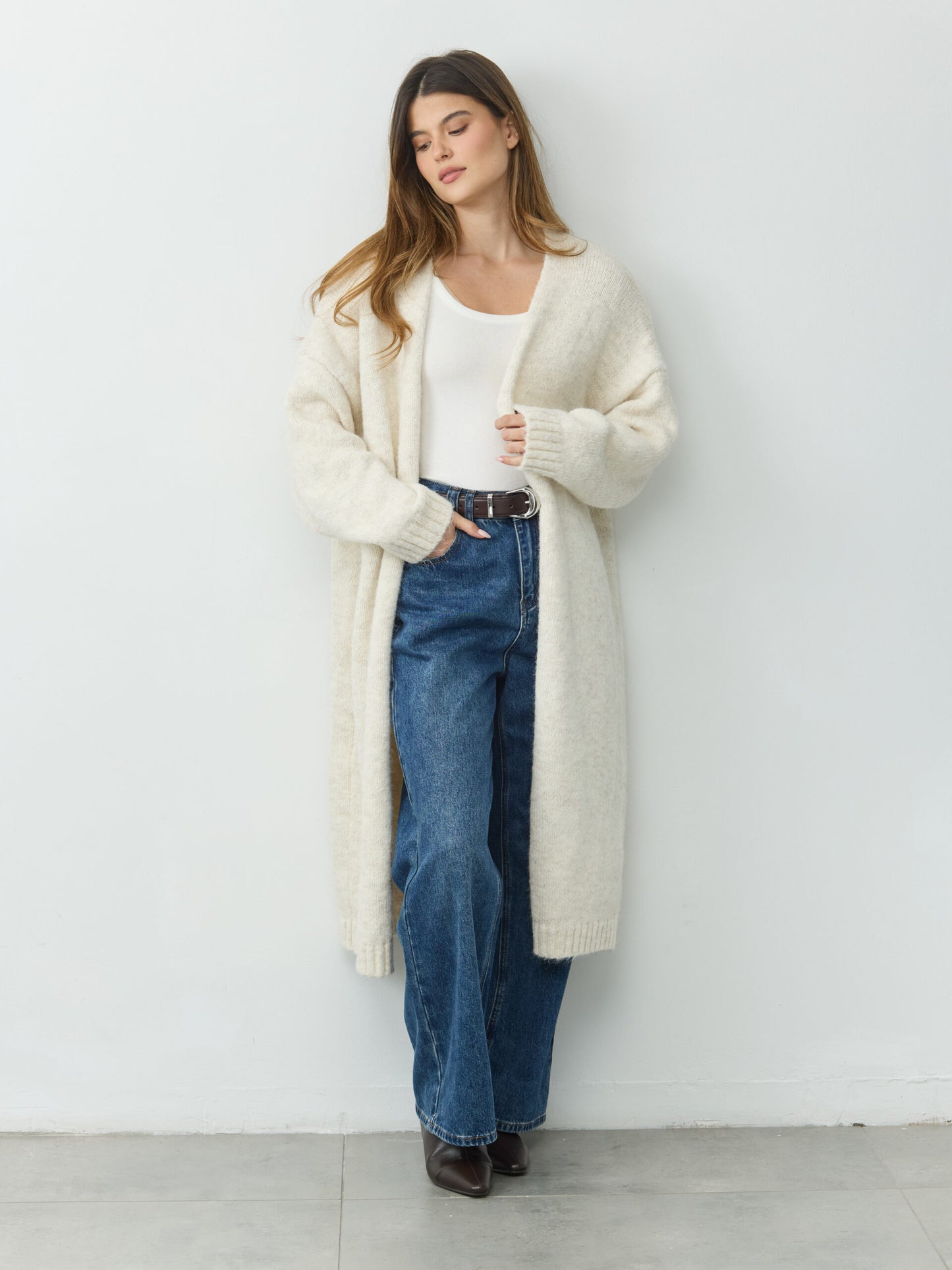 קרדיגן ארוך  מילה | בז'