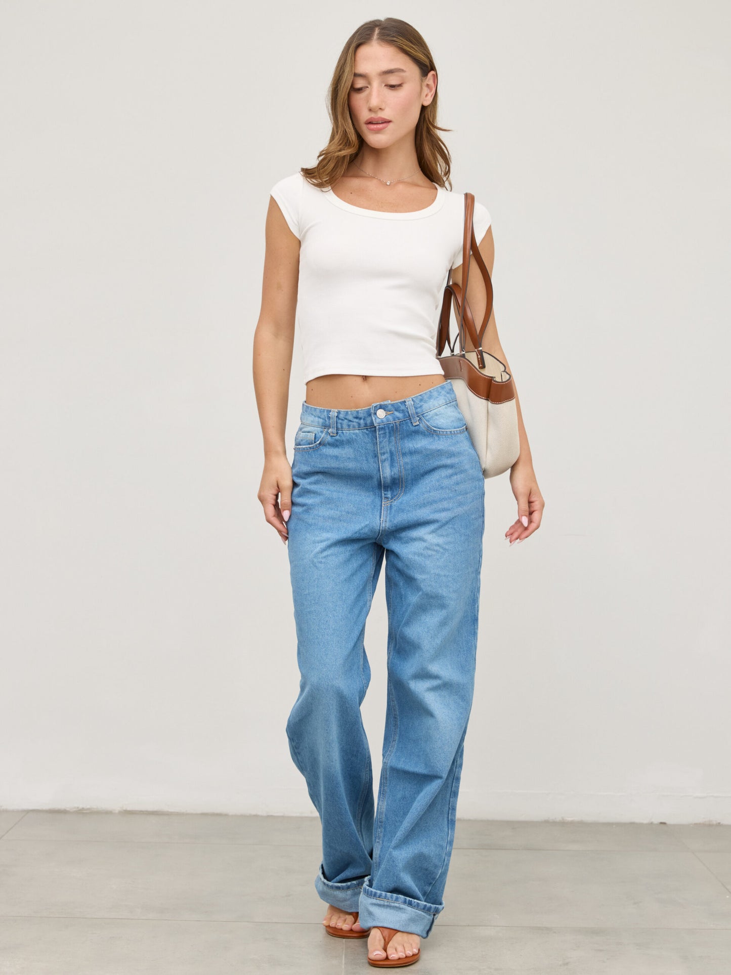 ג'ינס בגיזרה ישרה רוברט | כחול