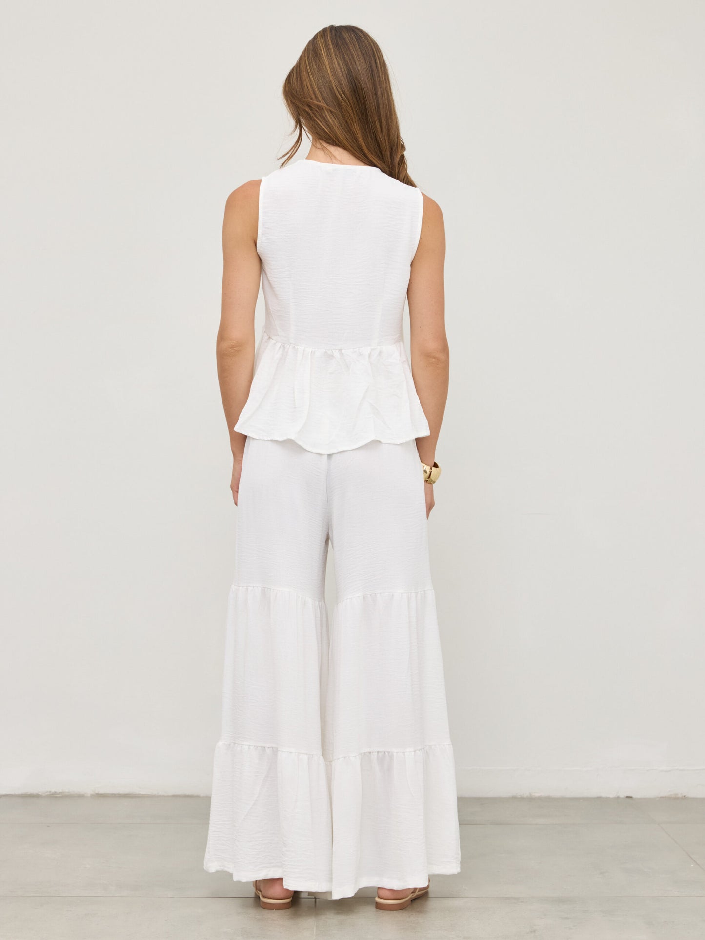 וסט קשירה לורן | לבן