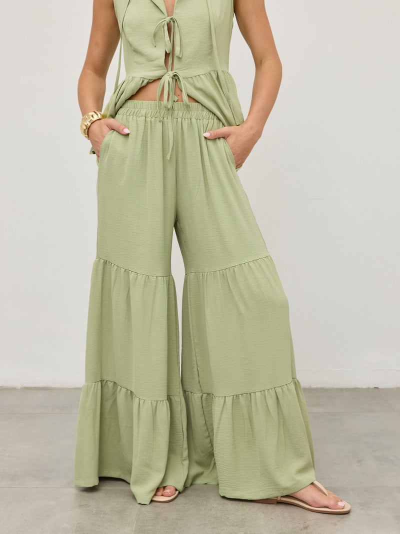 מכנסיים ארוכים לורן | ירוק