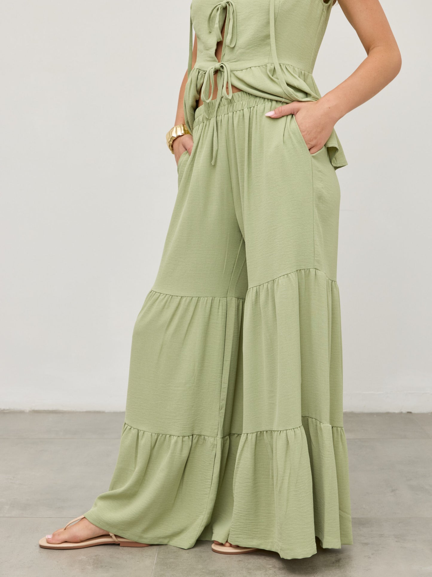 מכנסיים ארוכים לורן | ירוק